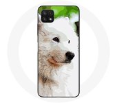 Coque pour Samsung Galaxy A22 5G Chien Samoyède Blanc