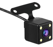 Cámara de tablero Full HD 1080P con pantalla IPS de 4 pulgadas Cámara de tablero dual delantera y trasera Grabadora de conducción ancha negro
