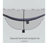 Mosquitera colgante portátil, ligera, para viajes al aire libre, para acampar, hamaca negro