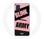 Coque pour Samsung Galaxy A71 BTS ARMY Et Blackpink Blink Rose Noir