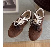 2024 Otoño Nuevos Zapatos Deportivos Para Mujer Retro Cómodos Zapatos De Entrenamiento Antideslizantes Zapatos Casuales Planos De Color A Juego Para Mujer 35 marrón