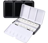Estuche de paleta de pintura con latas de acuarela vacías de gran venta de Bview Art negro