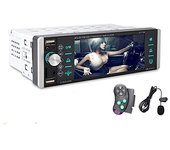 Radio estéreo para coche de 1 Din con Bluetooth, pantalla táctil IPS HD, voz IA, MP3, volante con voz, AUX, SD, DVR, 3 USB, IOS, Android, Mirror Link con micrófono 5.1