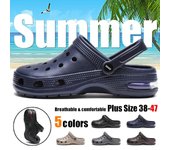 Zapatos de playa de verano para hombre, sandalias transpirables, zapatos informales con cojín de aire, zapatillas, calzado para jardín 40-41 azul