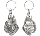 Bóxer, Bóxer Alemán II - Colgante de perro plateado, adorno para bolso, colgante para mochila de la marca Art-Dog plata