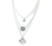 Les Trésors De Lily [N3609] - Collar de diseño 'Carmen' de plata plata