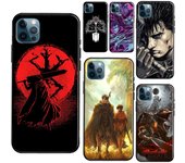 Funda de anime Berserks Guts para iPhone 13 11 14 Pro Max 12 mini, funda completa para iPhone XR XS Max X 7 8 Plus SE 2020 iPhone 6 6s