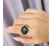 Anillo Reloj Hermosa Mano de Obra Fina Personalidad Creativa Construcción Robusta Decorar Aleación Cuarzo Analógico Anillo de Dedo Reloj Accesorio de Joyería blanco