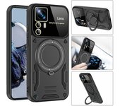 Funda Magsafe para Xiaomi 12T Pro con carga inalámbrica magnética y soporte de anillo para Xiaomi Mi12T Pro For Xiaomi 12T negro