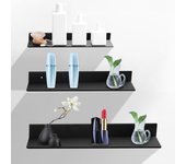 Estantes de baño negros para almacenamiento en el hogar, accesorios de baño, estante de pared para cocina, 30-60 cm 30cm