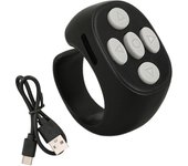 Controlador de anillo inteligente Bluetooth 5.3 con control remoto inalámbrico para pasar páginas de libros electrónicos TikTok blanco