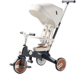 Triciclo SOFTSEA para niños con asiento de triciclo plegable de empuje de seguridad de 1 a 3 años, ultra fácil de montar, sillín giratorio, barra x, barra, bicicleta, 5, compacto,