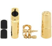 Kit de boquilla de saxofón de metal para saxofón alto Althorn con almohadillas para tapa y accesorios para instrumentos n.° 7