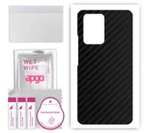 apgo Protective Skin Sticker for the back compatible with Xiaomi 11T Pro, Wrap Film, Foil, Vinyl - Pattern Carbon Black