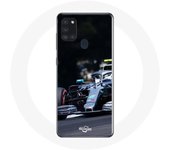 Coque Samsung Galaxy A21S Formule 1 Valtteri Bottas Pilote automobile F1 Noir