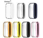 Funda protectora completa de TPU para Xiaomi Mi Band 7 Pro / Mi Band 8, accesorios de cubierta de reloj para Mi Band 7pro, accesorios de pulsera For Mi Band 7 Pro negro