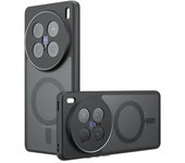 Funda de carga inalámbrica magnética de lujo para Vivo X200 Pro Mini, para VIVO X100 Ultra X100 S Pro V40 V30 S19 S18, mate, a prueba de golpes VIVO X200 pro negro