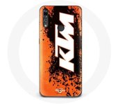 Coque pour Huawei p30 lite KTM Logo blanc fond orange