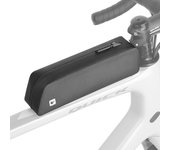 Bolsa para bicicleta, impermeable, para el tubo superior de la bicicleta, con perno y cinturón, bolsa para bicicleta de carretera de baja resistencia negro