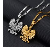 Anniyo Polonia símbolo águila colgante collares para mujeres hombres, polos polacos joyería 45cm
