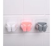 Soporte para escoba, colgador de escoba, estante de almacenamiento, organizador, Clips de sujeción fijos en la pared del jardín blanco