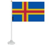 Drapeau - Åland - Mini Drapeau Ventouse - 20 x 30 cm - Poliéster - Impresión Recto/Verso