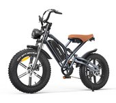 Bicicleta eléctrica Jansno X50 de 250 W con motor y batería de 48 V y 14 Ah, neumáticos de 20 x 4 pulgadas, freno de disco, Ximano de 7 velocidades, velocidad máxima de 40 a 45 km/h. marrón negro