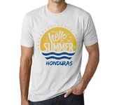 Camiseta vintage para hombre Camiseta estampada Hora de saludar al verano en Honduras Vintage White XS anti-flash blanco