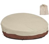 Funda protectora para sofá redonda de tela Oxford impermeable y a prueba de polvo para exteriores y patios de jardín