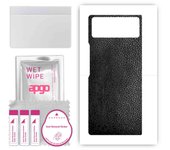 apgo Protective Skin Sticker for the back compatible with Xiaomi Mix Fold 2, Wrap Film, Foil, Vinyl - Pattern Black Leather