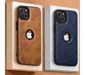 Funda de cuero ultradelgada para teléfono para iPhone 16 Pro Max 15 14 13 12 11 XR X 7 8 Plus, carcasa trasera suave a prueba de golpes para negocios iPhone 16 Pro Max negro