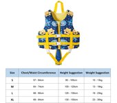 Chaleco salvavidas de neopreno para niños, ideal para deportes acuáticos, pesca, kayak, navegación y natación. S azul