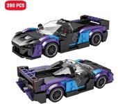 390 piezas de bloques de construcción para ensamblaje de vehículos de carreras de velocidad urbana MOC, modelo de coche deportivo técnico famoso, juguetes de ladrillo para niños, regalos para niños
