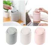 Mini bote de basura creativo de escritorio, pequeño bote de basura con tapa, para dormitorio, cocina, escritorio, hogar