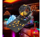 Juego de bingo tradicional, juego de juegos educativos clásicos con número afortunado, máquina de bolas de la suerte para