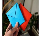 10/20 piezas de juguetes de papel Ddakji, juego Ddakji de cartón duro azul y rojo, juego de papel para golpear, suministros para fiestas, adecuados para juegos de rol 20pcs