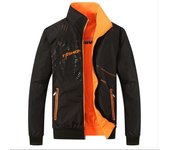 Chaqueta de hombre de doble cara con cuello alto, primavera, otoño, invierno, chaqueta deportiva informal fina, holgada a prueba de viento y transpirable para hombre XXXXXL