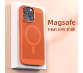 Protección de lente de Metal, malla transpirable, magnética, Magsafe, carga inalámbrica, funda dura para teléfono iPhone 11, 12, 13, 14 Pro Max iPhone 12 negro