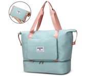 Bolsa deportiva impermeable para fitness, bolsa de separación húmeda y seca, bolso plegable, bolsa de almacenamiento de viaje, subcontratación azul