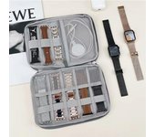 package Case Cover For Apple Watch Watch Band Storage Smart Watch Travel Bag Watchband Organizer gris