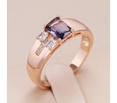 Diseño de telas combinadas con cuadrados, anillos de moda de circonio blanco y morado para mujer, joyería Vintage con personalidad 7 púrpura