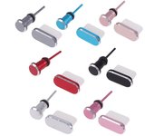 Puerto de carga de teléfono tipo C, tarjeta de auriculares de 3,5 Mm, enchufe Usb antipolvo para Samsung y Huawei negro