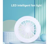 Ventilador pequeño E27, ventilador de techo silencioso con luz LED, ventilador regulable con temperatura de Color ajustable 3 Light Colors blanco