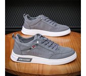 Zapatillas de deporte informales con cordones para hombre, zapatos planos de marca informales originales y modernos para hombre, zapatos de lona cómodos de verano, tenis masculino 39 negro