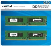 Memoria para PC de escritorio Crucial CFD Sales Crucial by Micron 16 GB x 2 DIMM de 288 pines Garantía de por vida Compatibilidad garantizada DDR4-3200 (Compatible con 2933/2666)