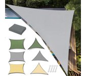 Toldo portátil para toldo rectangular, triangular, para refugio solar, bloque UV para patio al aire libre, jardín, piscina, tienda de campaña con cuerda de instalación Rectangle