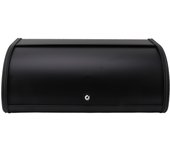 Caja de pan para encimera de cocina, color negro esmerilado, que mantiene la frescura, caja de pan de hierro, contenedor de almacenamiento de pan L