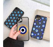 Funda de teléfono azul de la suerte turca con diseño de mal de ojo para iPhone 12, 11, Mini Pro, XR, XS Max, 7, 8 Plus, X, cubierta transparente mate iPhone12