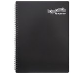 Archivo PLUS DO Partitura Archivo Banda Grabable Archivo Anillo de Escritura Tipo 30 Bolsillos Comprado (Negro, Individualmente) negro