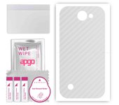 apgo Protective Skin Sticker for the back compatible with LG K3, Wrap Film, Foil, Vinyl - Pattern Transparent Carbon